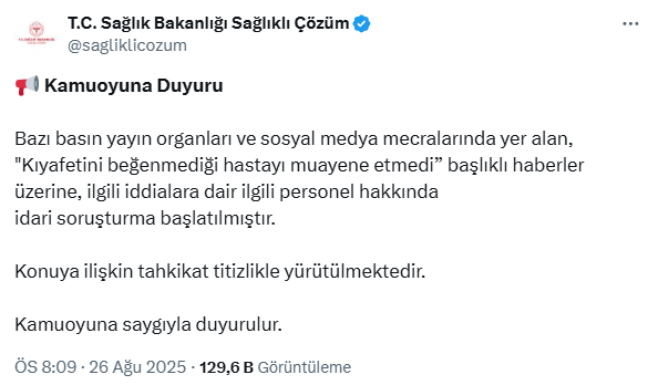 Devlet hastanesindeki skandal görüntü Bakanlığı harekete geçirdi