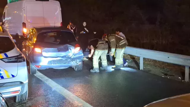 Eyüpsultan'da 16 araç birbirine girdi, yaralılar var