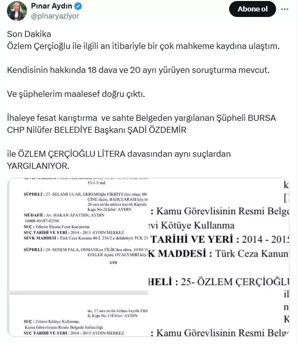 Günün bombası: Özlem Çerçioğlu'nu zora sokacak mahkeme kayıtları