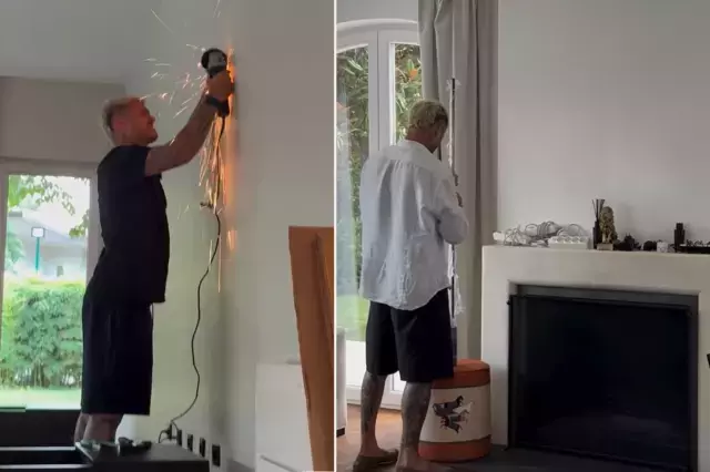 Mauro Icardi İstanbul'daki evinde usta gibi tamirat yaptı