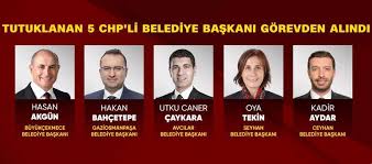 Son Dakika: CHP’li 5 Belediye Başkanı Görevden Uzaklaştırıldı