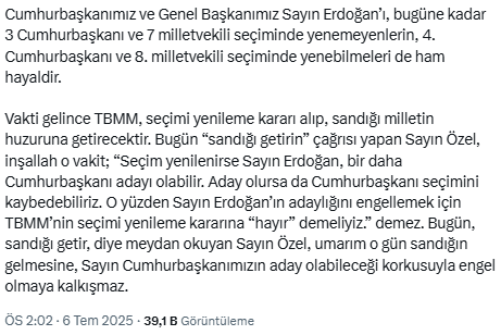 AK Partili Bekir Bozdağ erken seçim için yeşil ışık yaktı