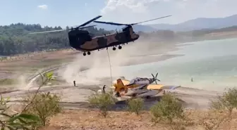 Yangın Söndürme Uçağı Askeri Helikopterle Taşındı