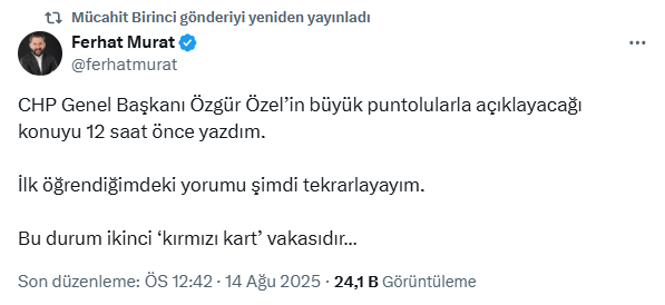 Son Dakika… Özel suçlamıştı, Mücahit Birinci’den ilk açıklama