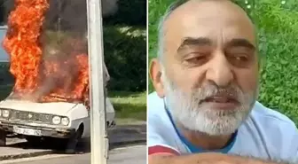 Meclis’in önünde araç yakan şahsın 16 suç kaydı çıktı! İşte yakalandığı an söyledikleri