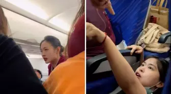 Uçakta koltuğunu tekmeleyen çocuğu uyaran kadın saldırıya uğradı